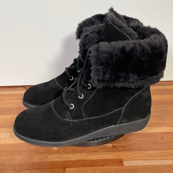 Style & Co Aubreyy Lace-up Winter Boots black 10m - Picture 4 of 8